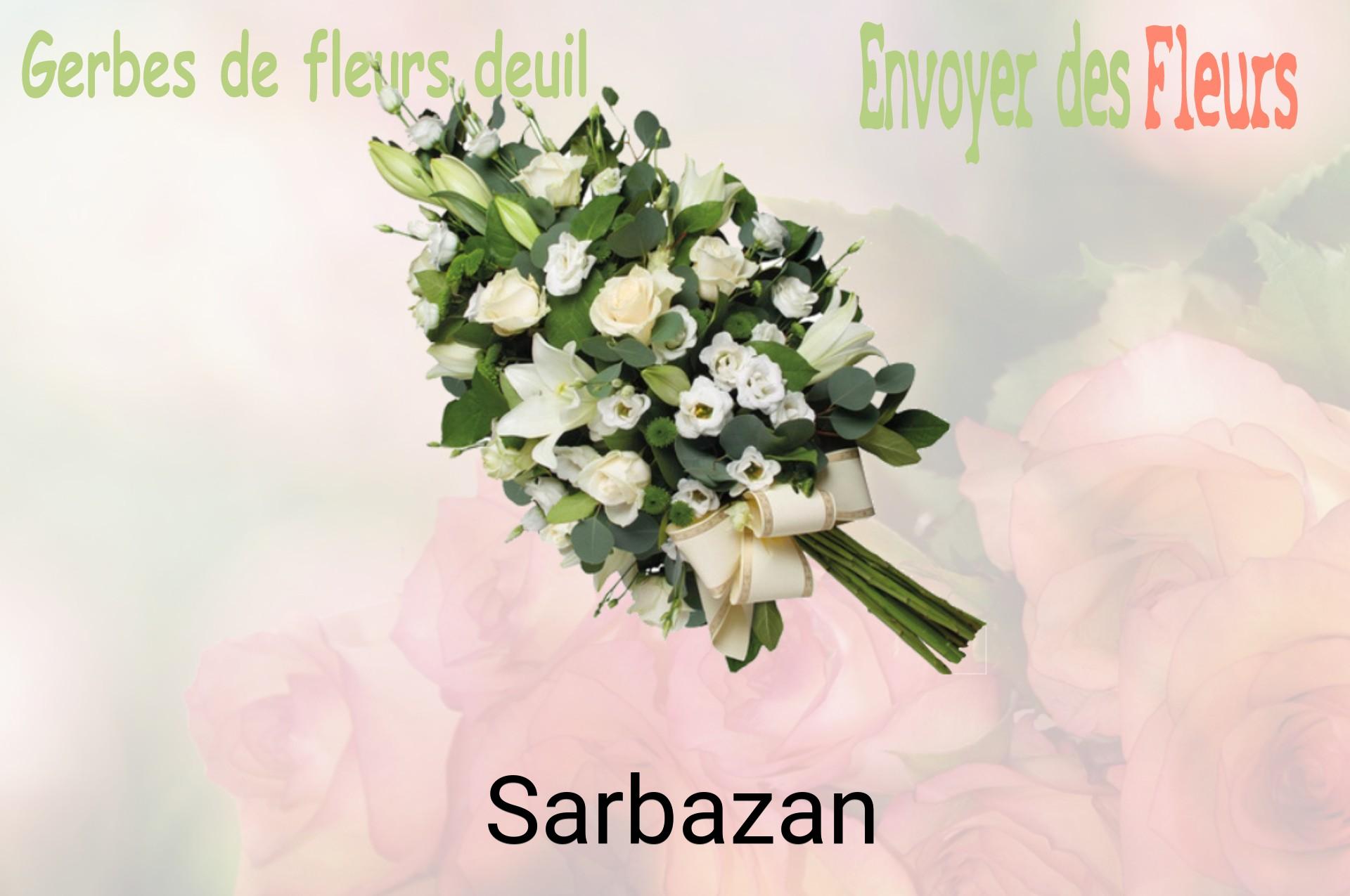 Gerbe de fleurs de deuil livrée à Sarbazan
